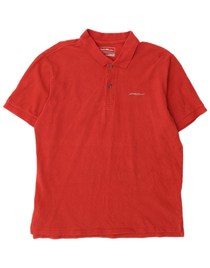 Мужская рубашка поло Eddie Bauer, большая красная хлопковая