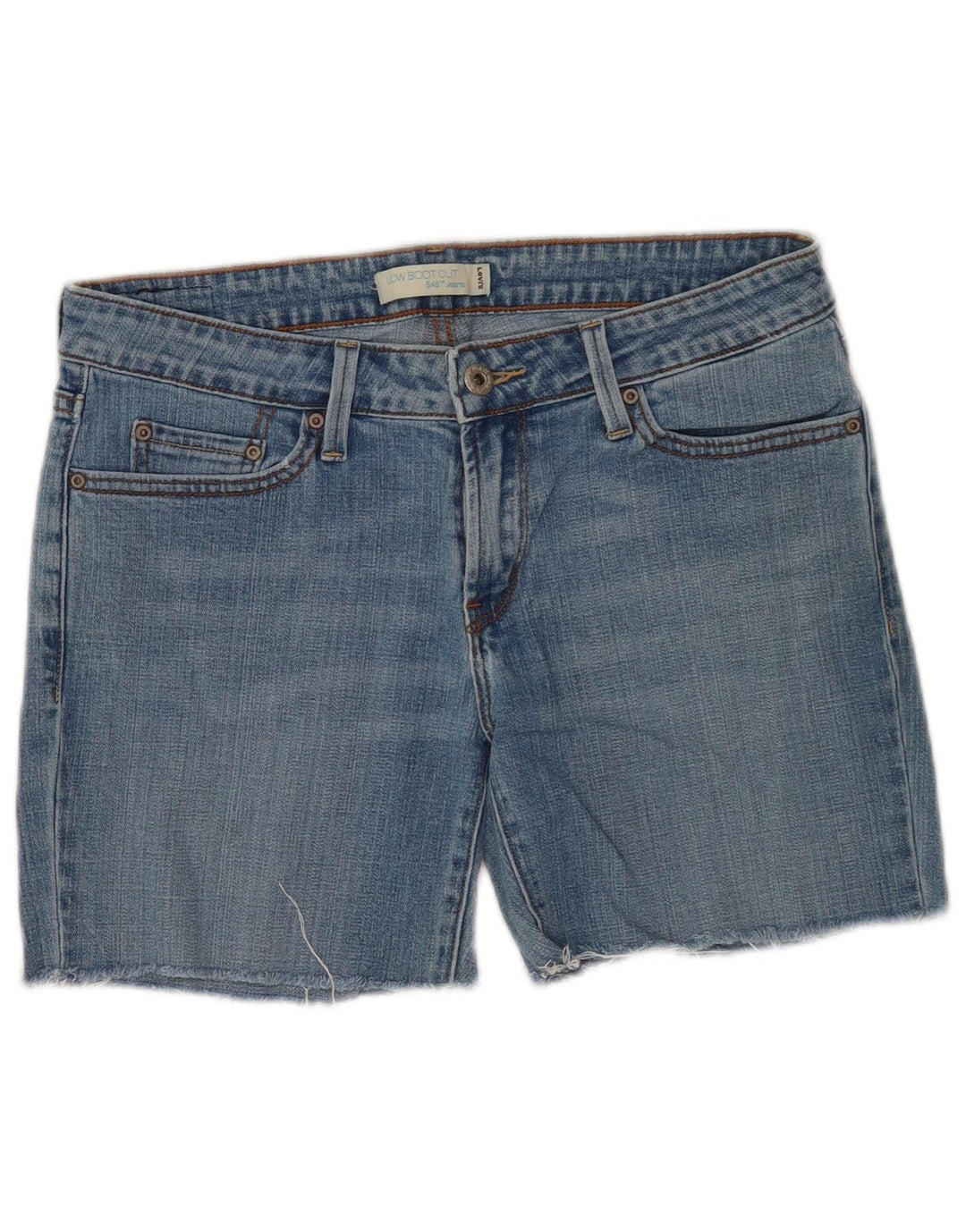 Женские джинсовые шорты Levi's 545 США 8, средние W30, синие, хлопок