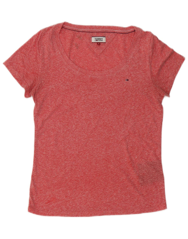 Женская футболка Tommy Hilfiger Top UK 10, маленький красный хлопок с крапинками