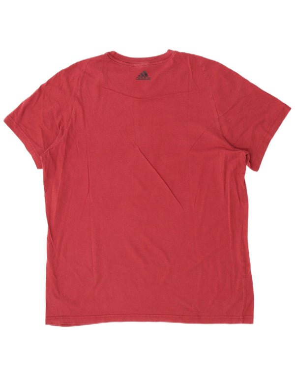 Adidas Мужская футболка с рисунком Top XL Красный Хлопок