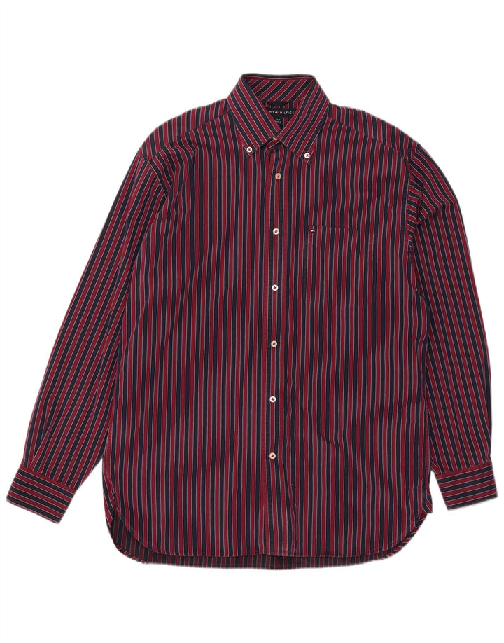 Мужская рубашка Tommy Hilfiger в маленькую красную полоску из хлопка