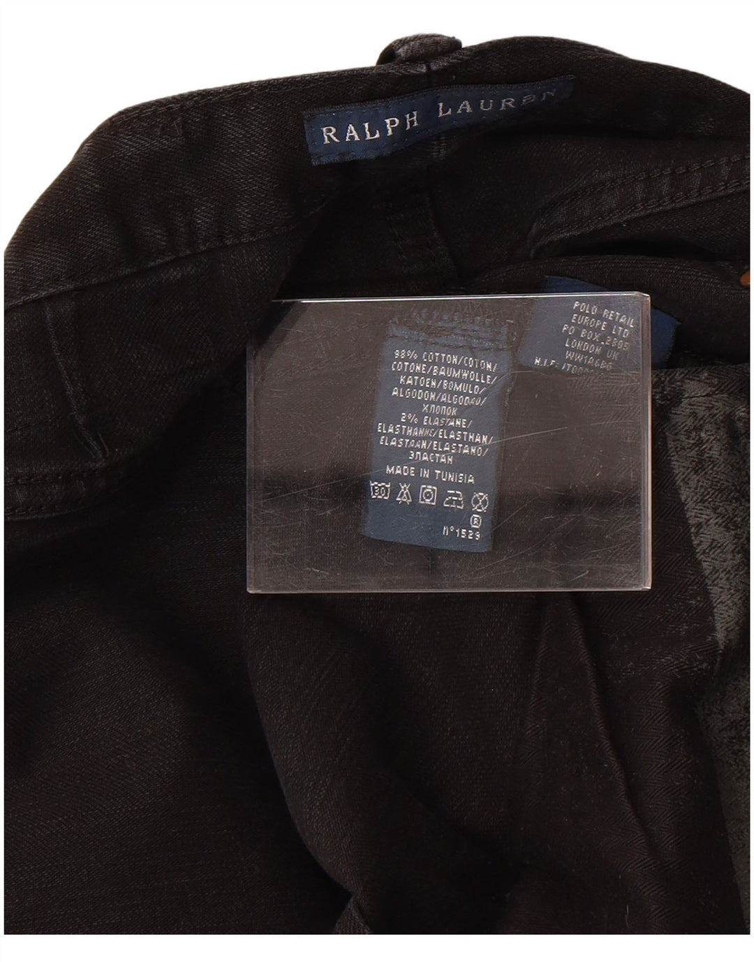 Женские прямые джинсы Ralph Lauren W30 L30, черный хлопок