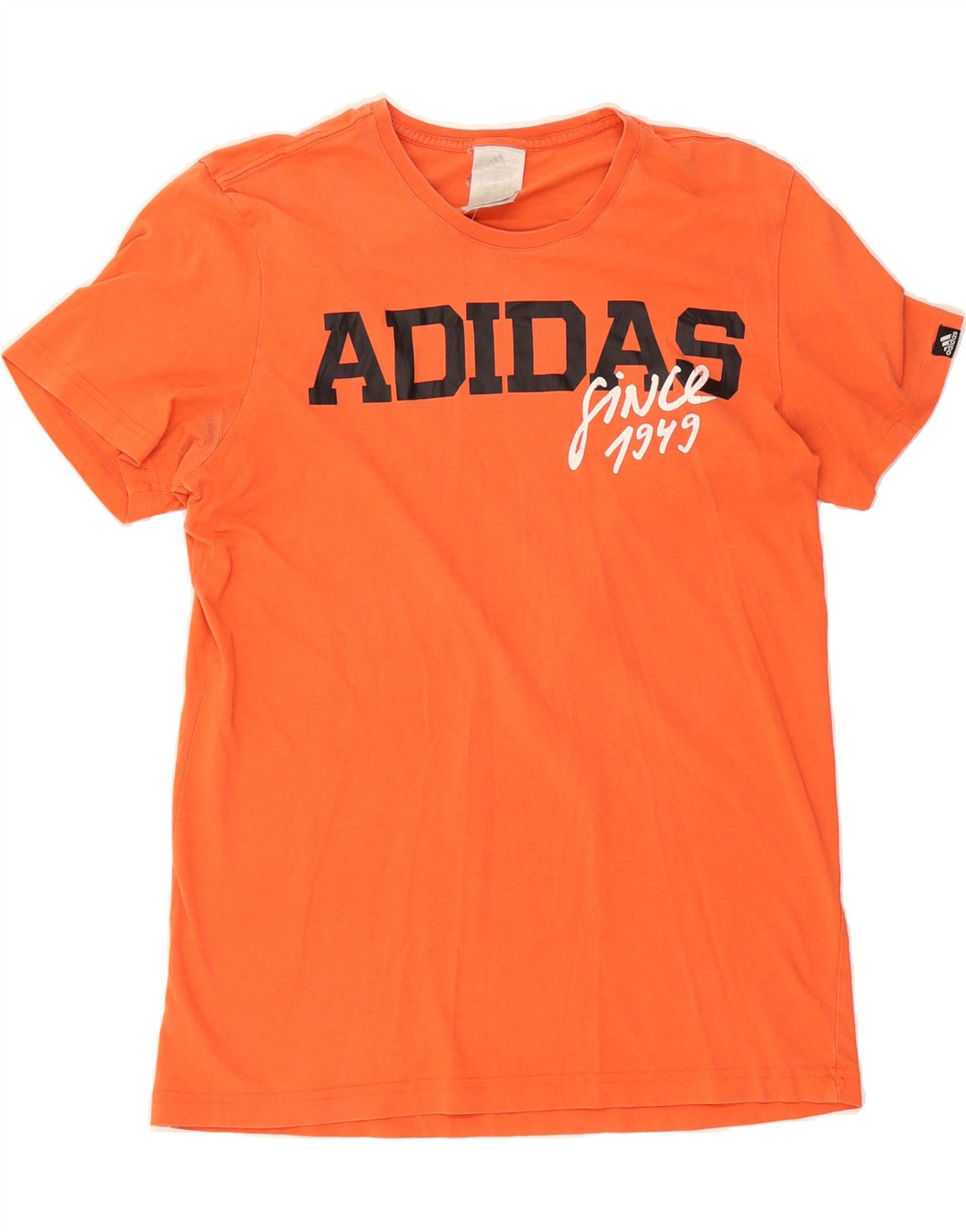 ADIDAS Mens Graphic T-Shirt Top Medium Orange Cotton Vintage Adidas and Second-Hand Adidas from Messina Hembry 