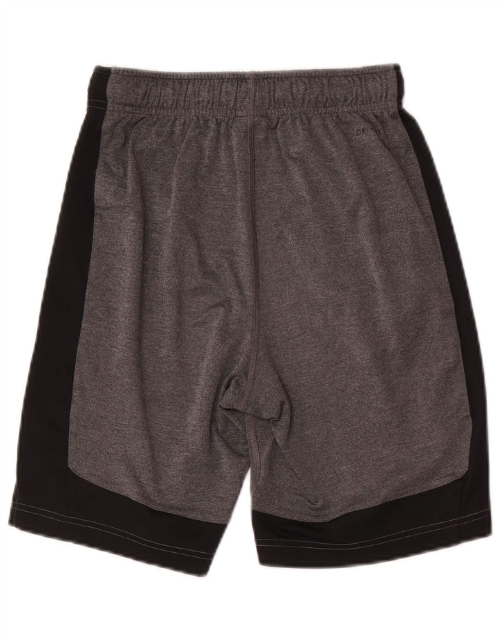 Спортивные шорты Nike Dri Fit для мальчиков 11–12 лет, средний серый цвет с цветными блоками