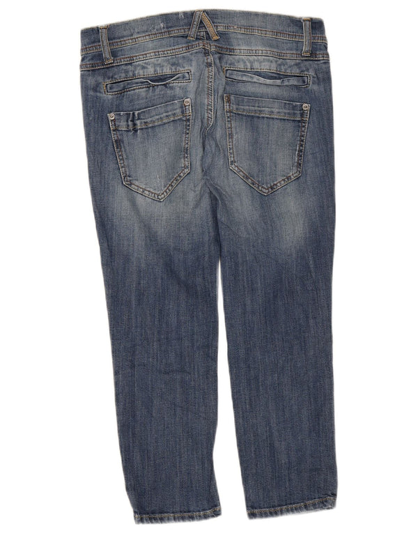 Женские зауженные капри с заниженной талией Benetton W28 L22 синие