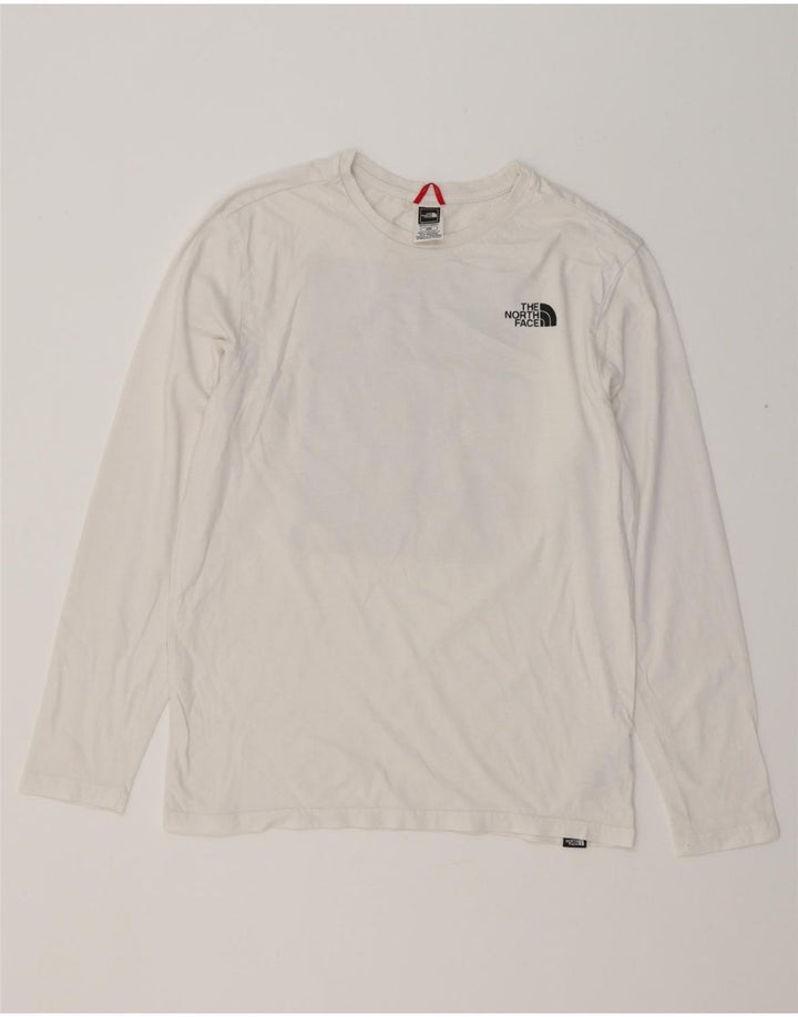 THE NORTH FACE Мужской топ с рисунком, длинный рукав, средний белый хлопок, хлопок