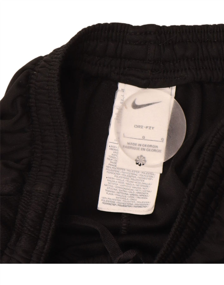 Женские спортивные брюки NIKE Dri Fit UK 14, большие черные полиэстеровые брюки