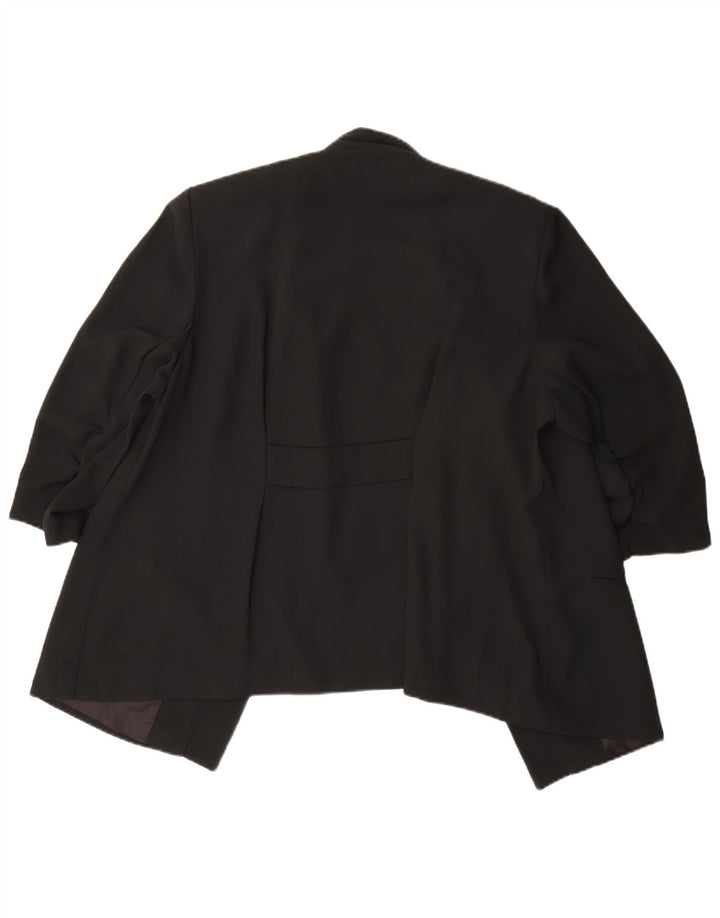 Женский открытый пиджак с рукавами 3/4 Marks & Spencer UK 20 2XL, черный