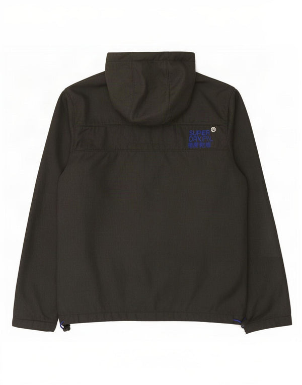 Мужская ветровка Superdry с графическим рисунком и капюшоном UK 42 XL Серая