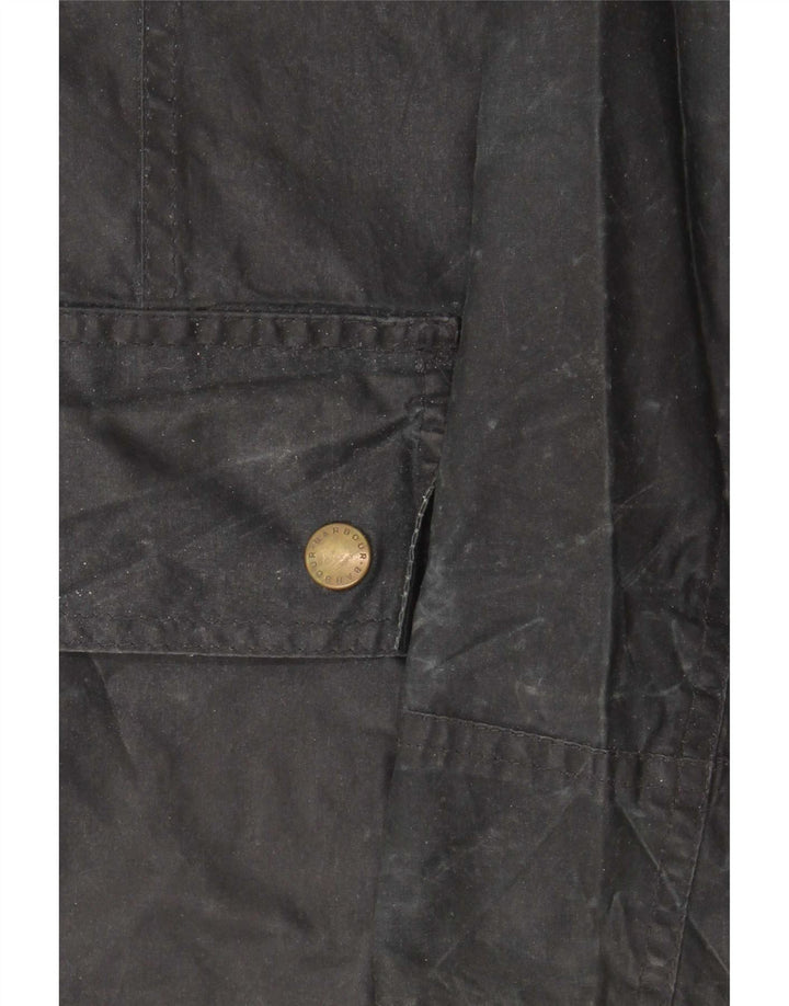 Женская куртка Barbour из вощеного хлопка UK 10, маленькая, черная