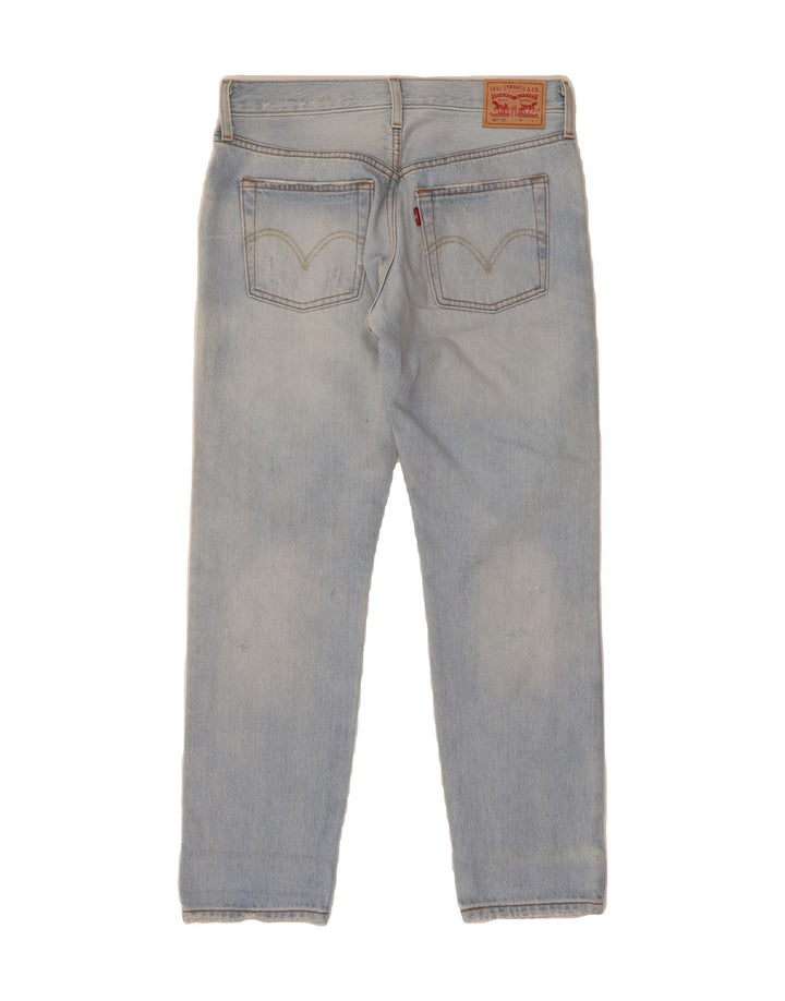 LEVI'S Womens 501 Distressed Straight Jeans W26 L28 Blue Cotton Vintage Levi's and Second-Hand Levi's from Messina Hembry 