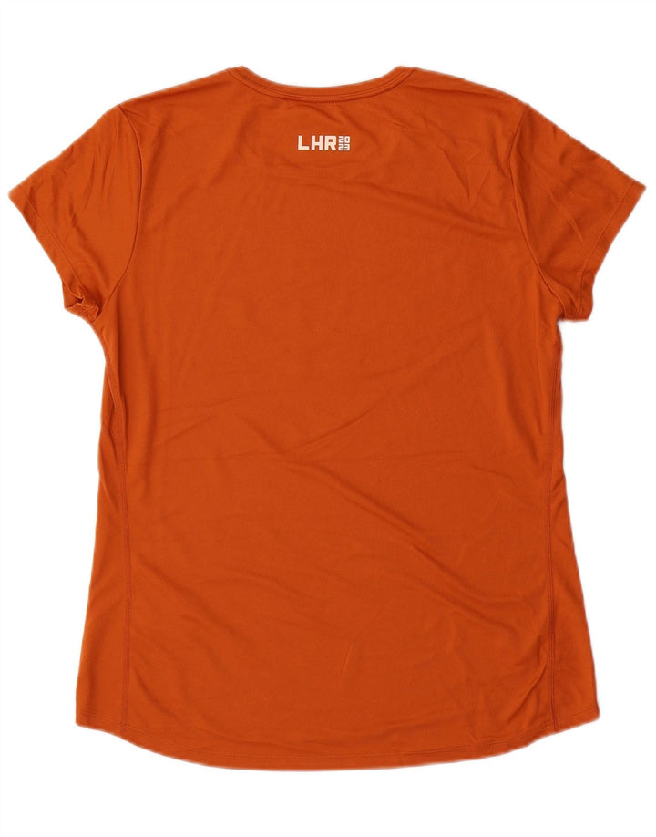 Женская футболка с рисунком NIKE Top UK 14, большой оранжевый полиэстер