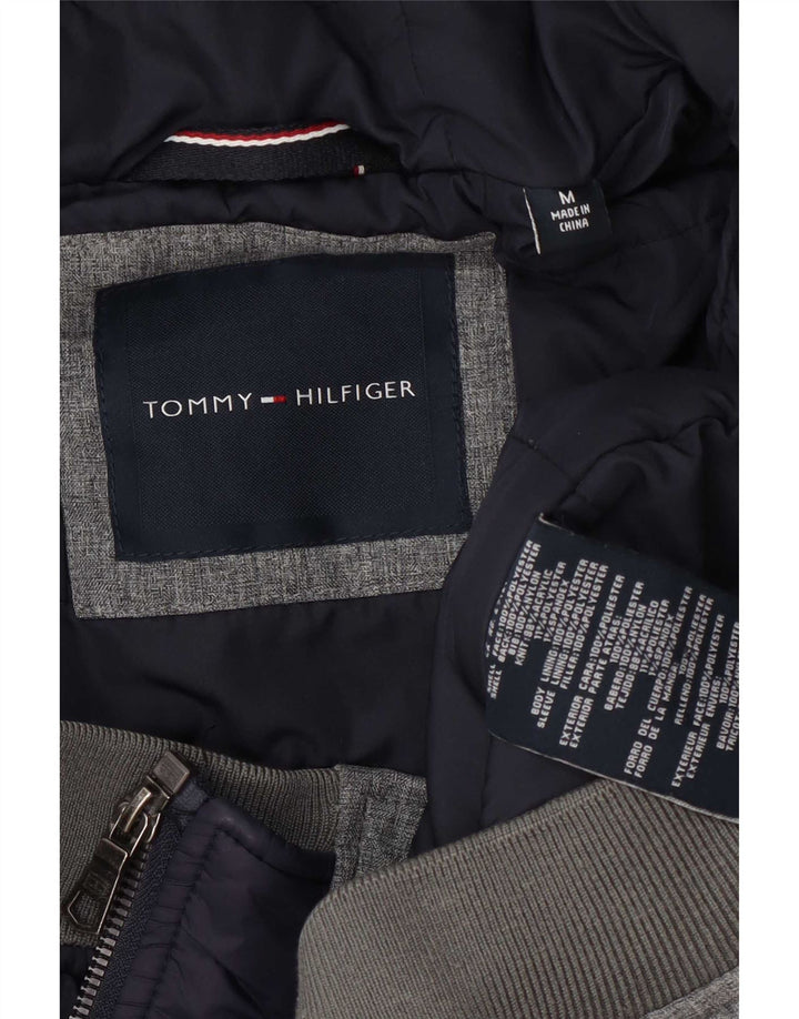 Tommy Hilfiger Мужской свитер с капюшоном на молнии, средний серый полиэстер