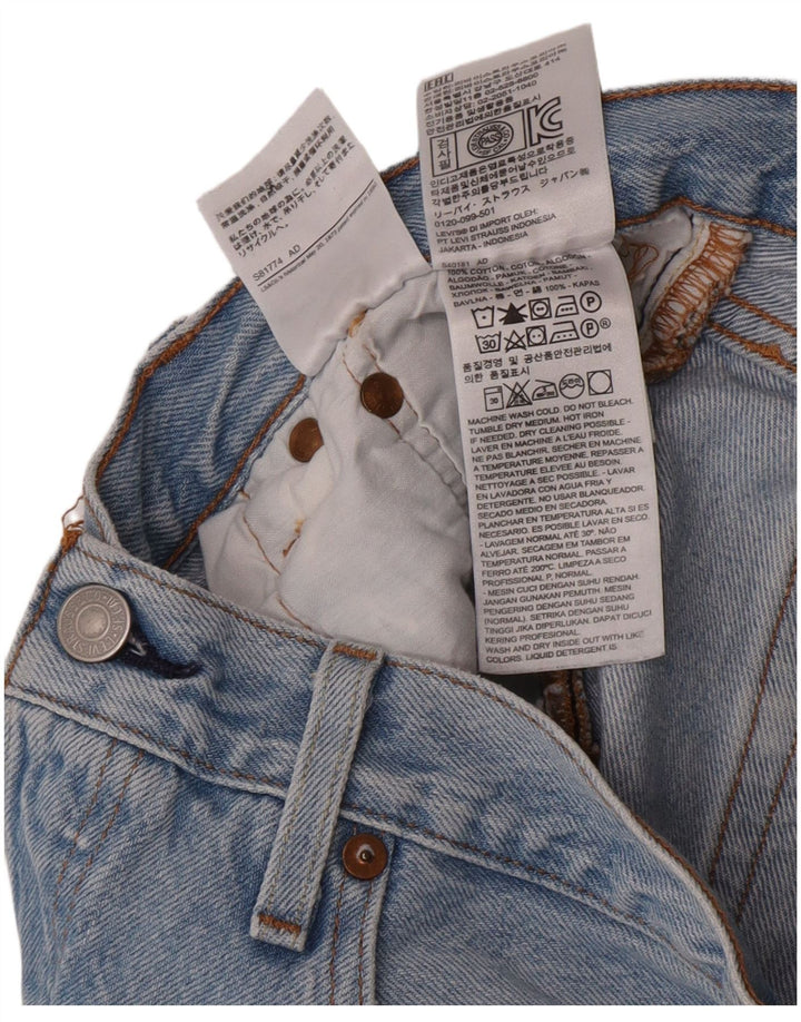 Женские джинсовые шорты Levi's 501 W28, хлопковые, среднего синего цвета