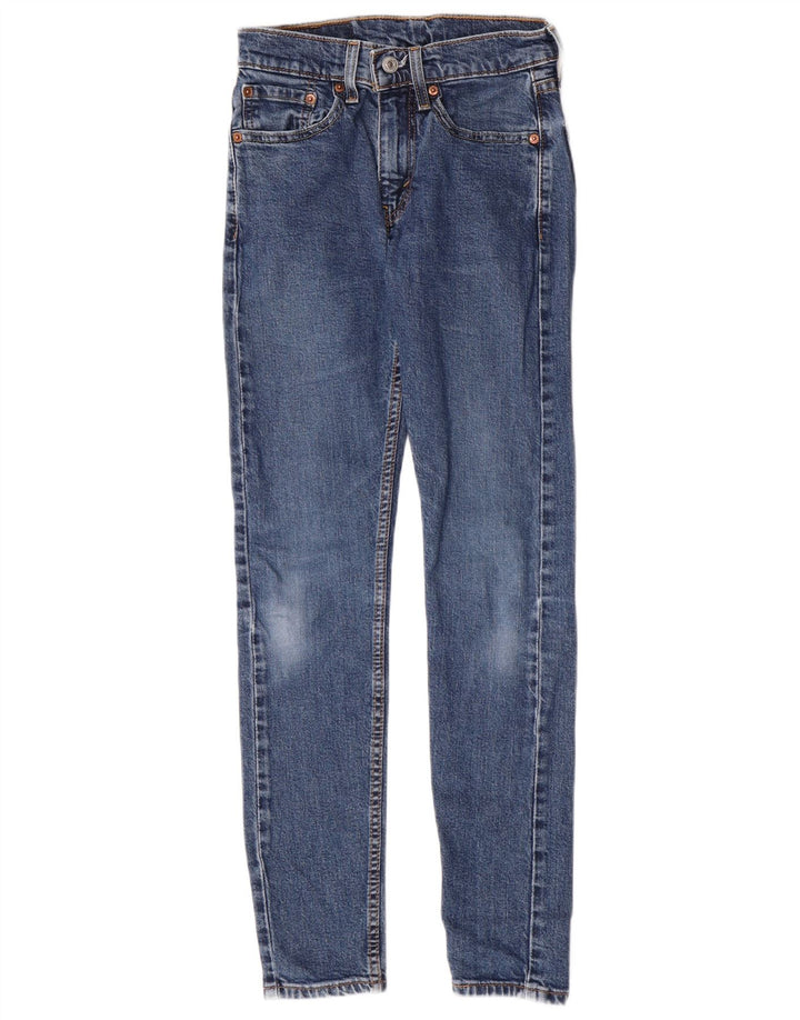 Женские джинсы скинни Levi's 519 W28 L29 синие, хлопок