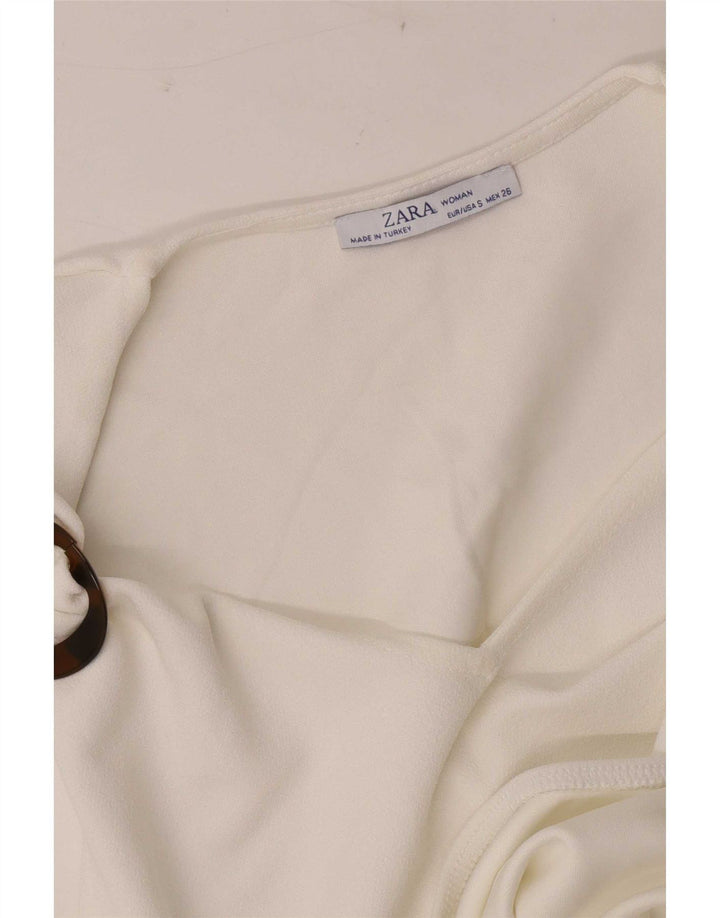 Женское боди без рукавов Zara UK 8, маленький белый