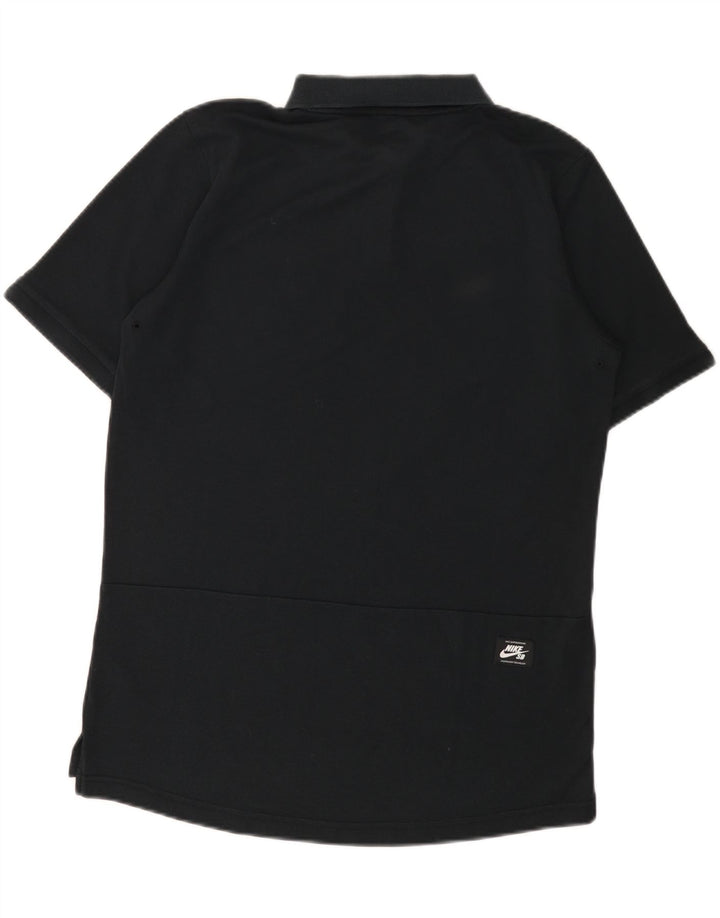 Мужская рубашка-поло Nike Dri Fit среднего размера, черный хлопок