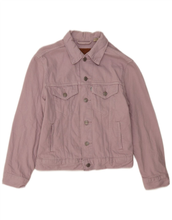 Женская джинсовая куртка LEVI'S UK 6 XS Фиолетовый хлопок