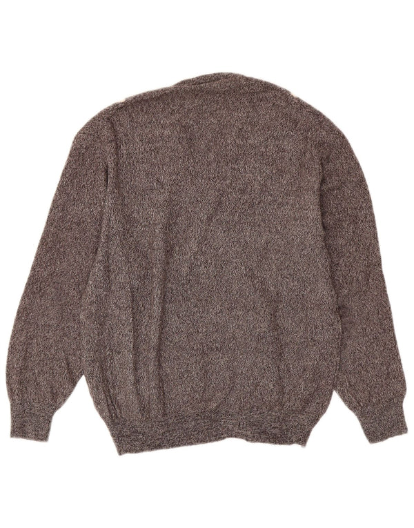 PAQUITO Женский джемпер с V-образным вырезом UK 14 Средний Серый Argyle/Diamond