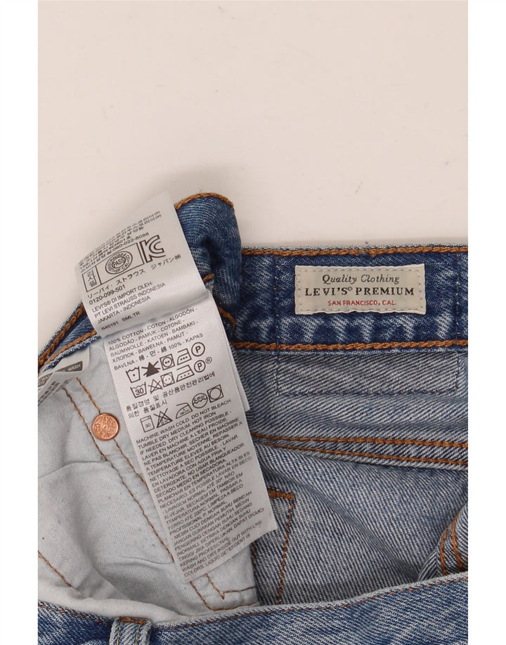 Женские джинсовые шорты Levi's 501 W29 среднего синего цвета, хлопок