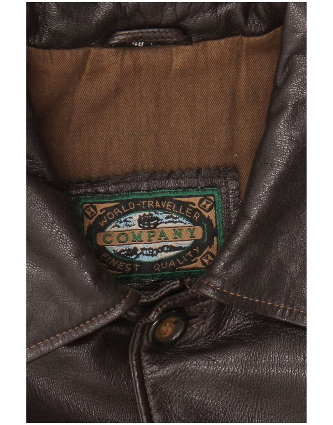 Винтажная мужская кожаная куртка IT 48 Medium Brown Leather