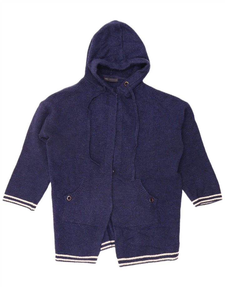 MARKS & SPENCER Womens Oversized Cardigan Sweater UK 14 Medium Navy Blue