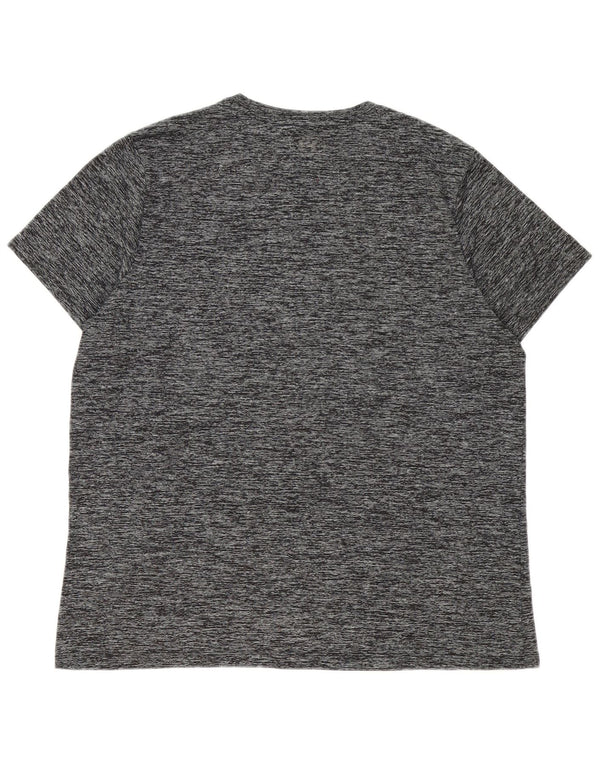 Мужская футболка Under Armour Top XL серого цвета с крапинками из полиэстера