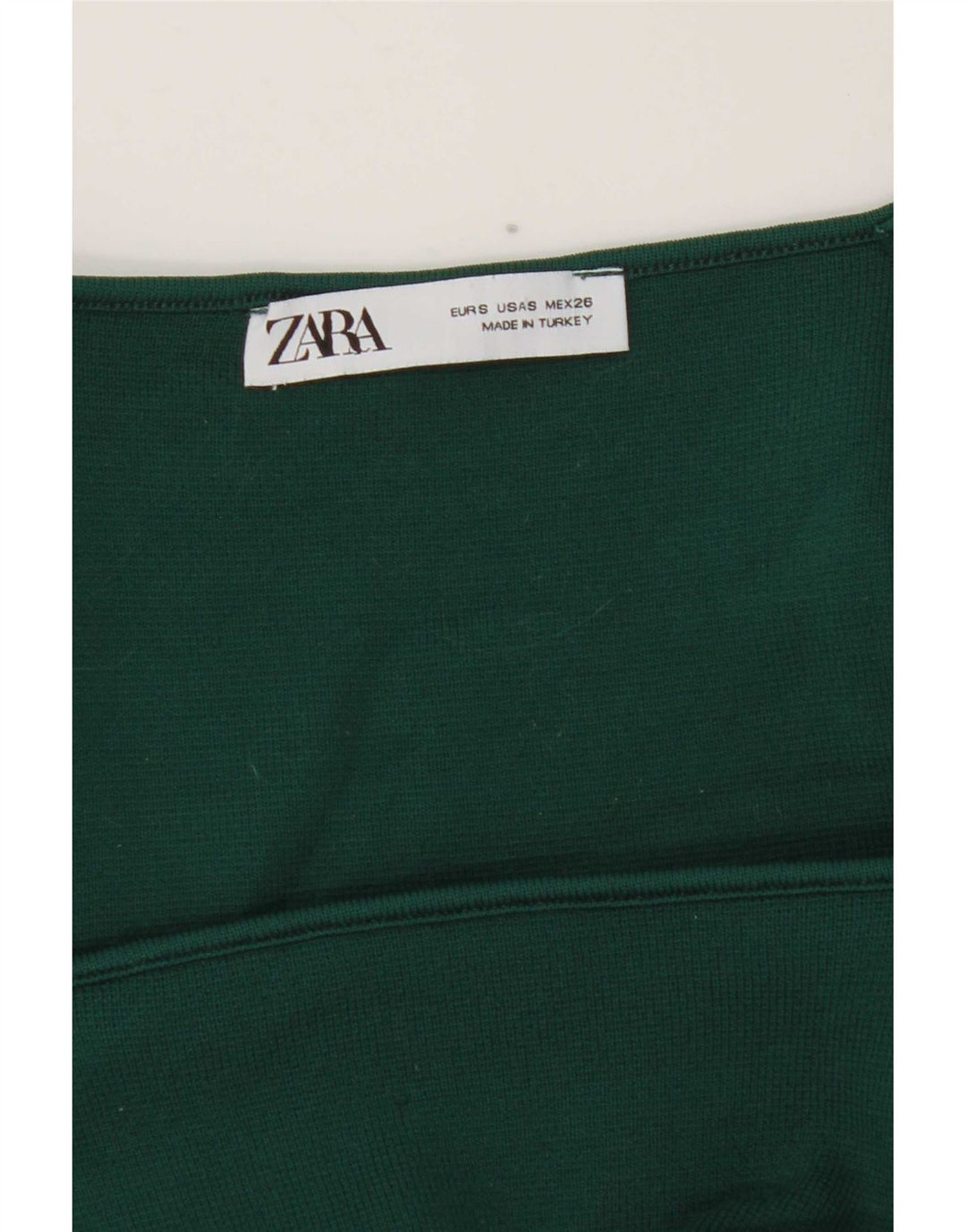 Женский укороченный топ Zara с длинным рукавом UK 8, маленький зеленый