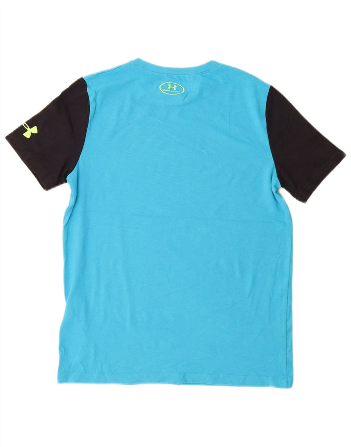 Футболка с рисунком Under Armour для мальчиков Heat Gear, топ 11–12 лет, большой синий цвет