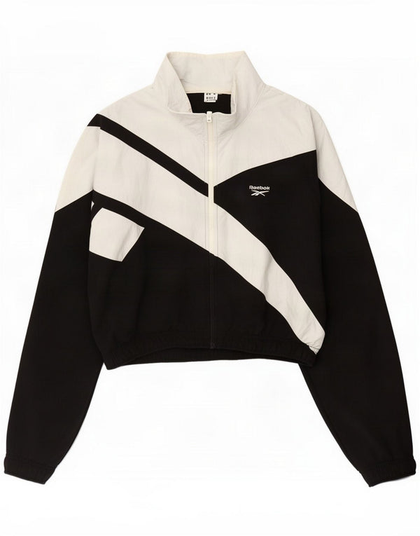 Женский спортивный костюм Reebok UK 6 XS, черный полиамид с цветными блоками