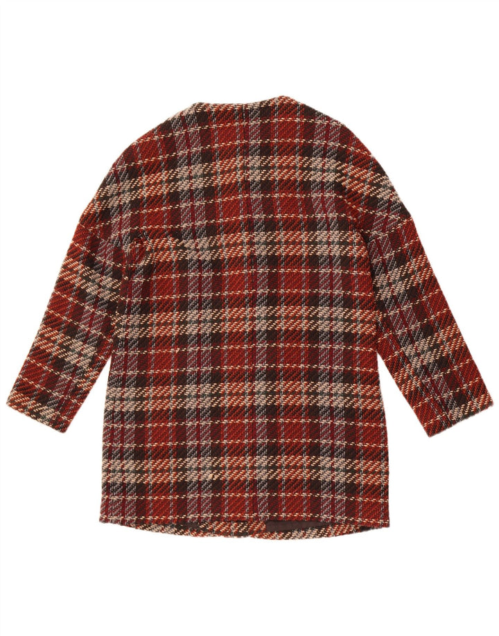 Женское пальто Esprit UK 12, средний бордовый в клетку