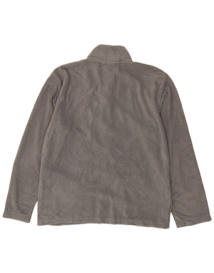 REEBOK Mens Fleece Jacket UK 40 Large Grey Polyester Vintage Reebok and Second-Hand Reebok from Messina Hembry 
