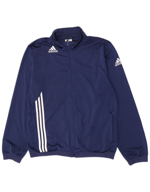 Мужская спортивная куртка Adidas с графическим рисунком UK 44/46, большой темно-синий полиэстер