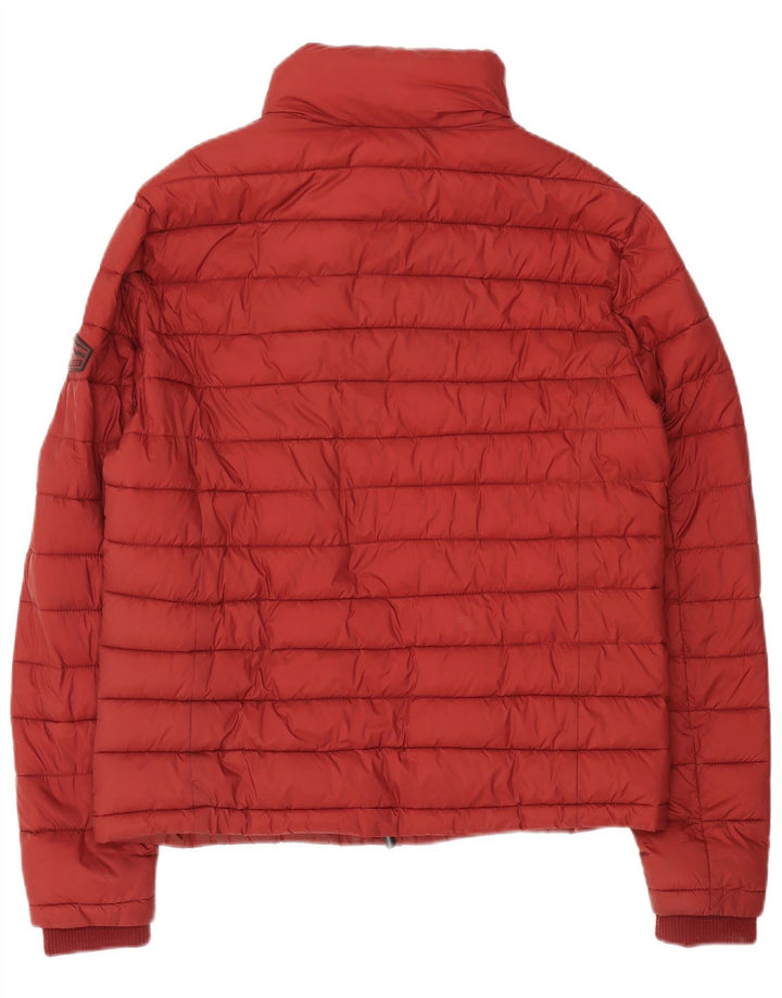 Мужская стеганая куртка Superdry UK 40, большой бордовый нейлон