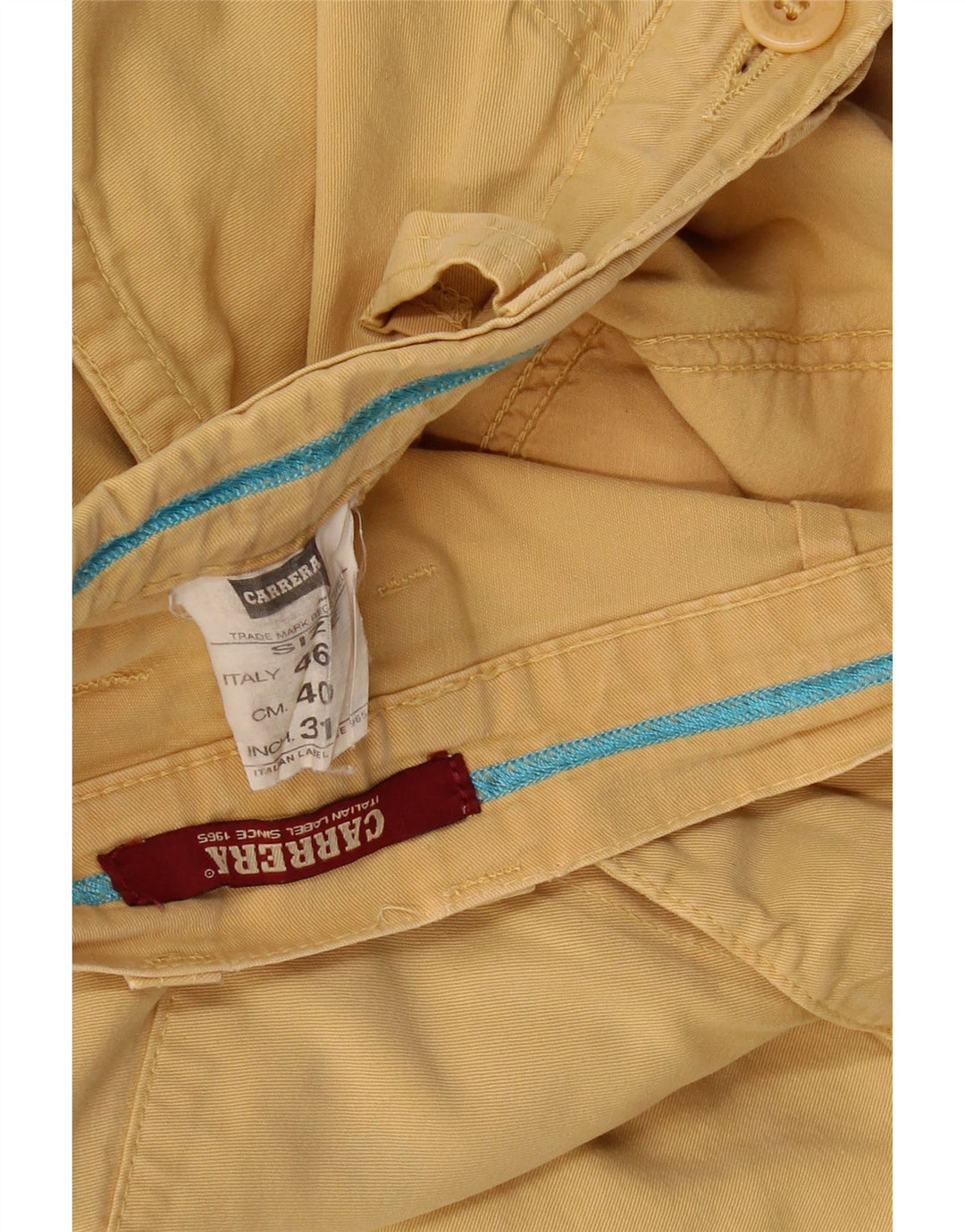 CARRERA Мужские шорты-карго IT 46 Small W31 Желтый хлопок