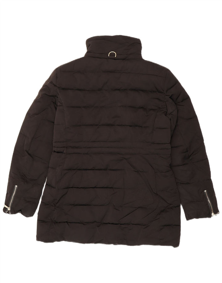 Женское стеганое пальто Zara UK 16, большое черное