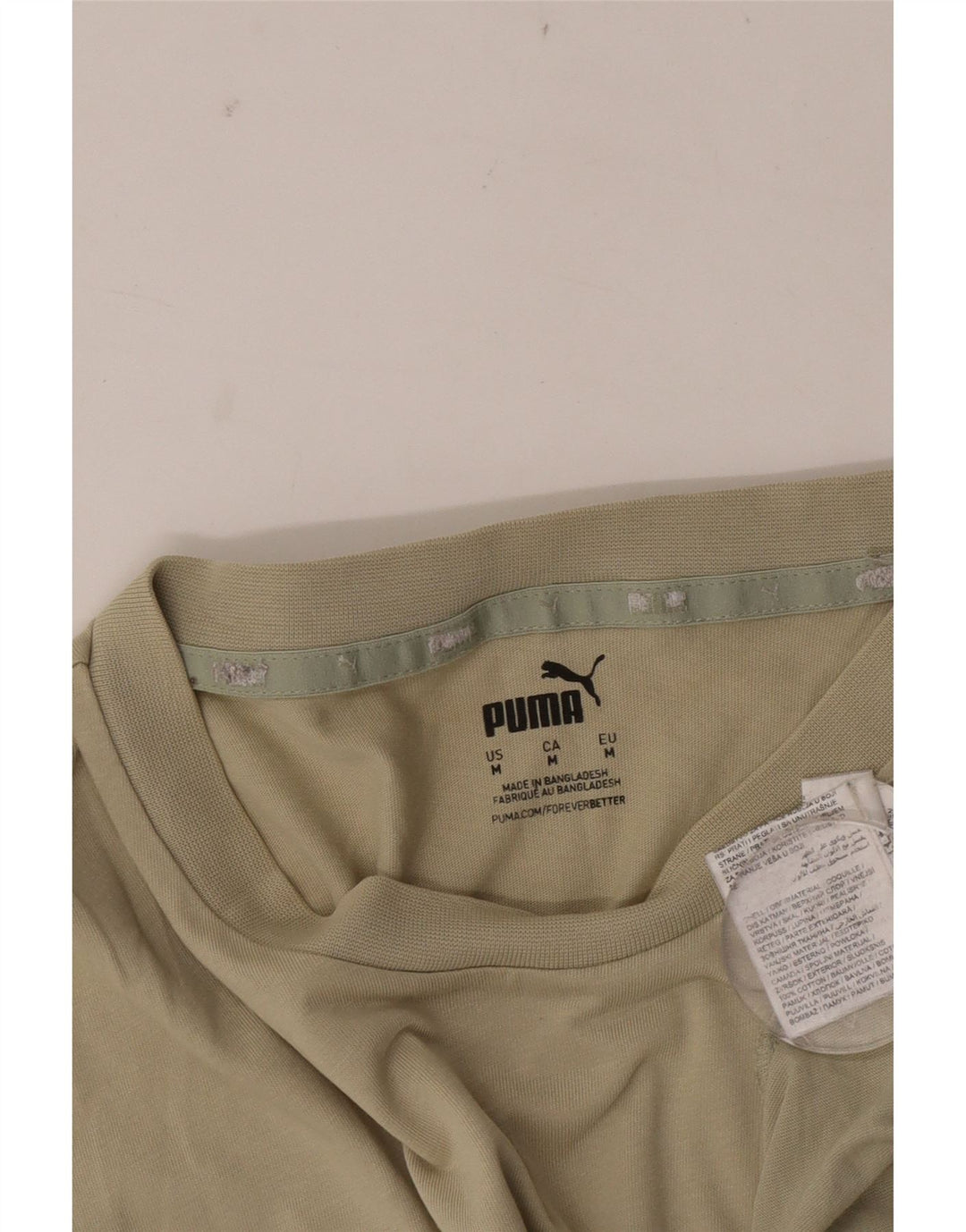 Мужская футболка с рисунком Puma, средний цвет, хаки, хлопок с цветными блоками