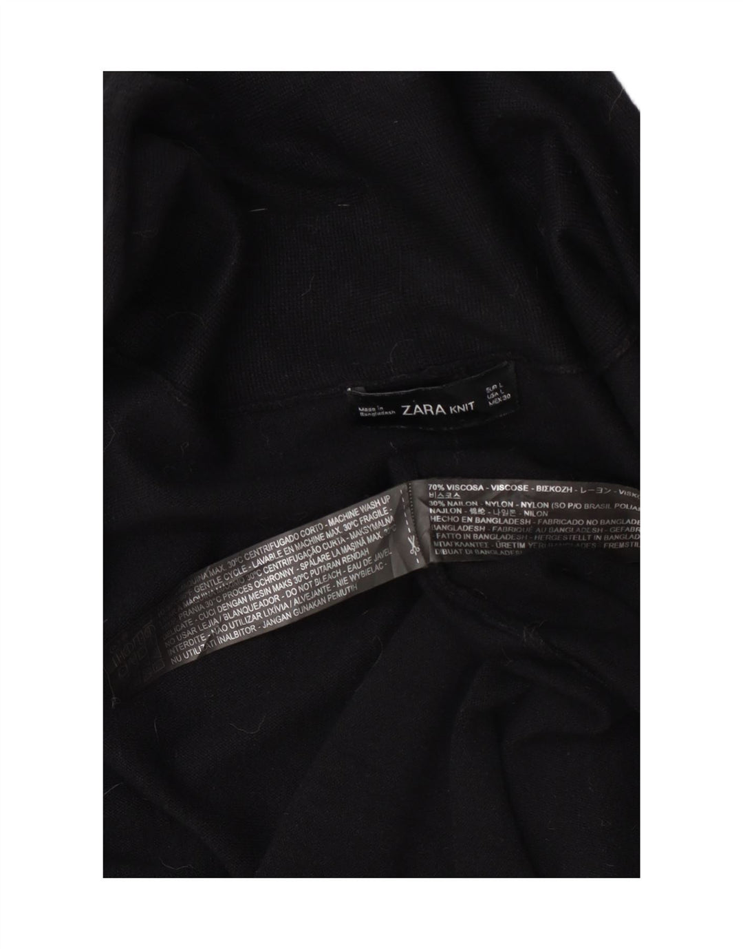 Женский открытый кардиган Zara UK 14, большой черный вискоза