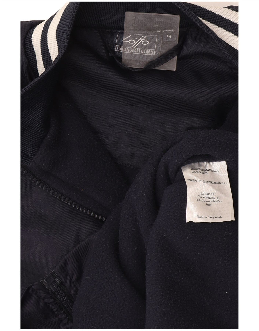 Мужская куртка-бомбер Lotto UK 38, средний темно-синий в полоску, полиамид