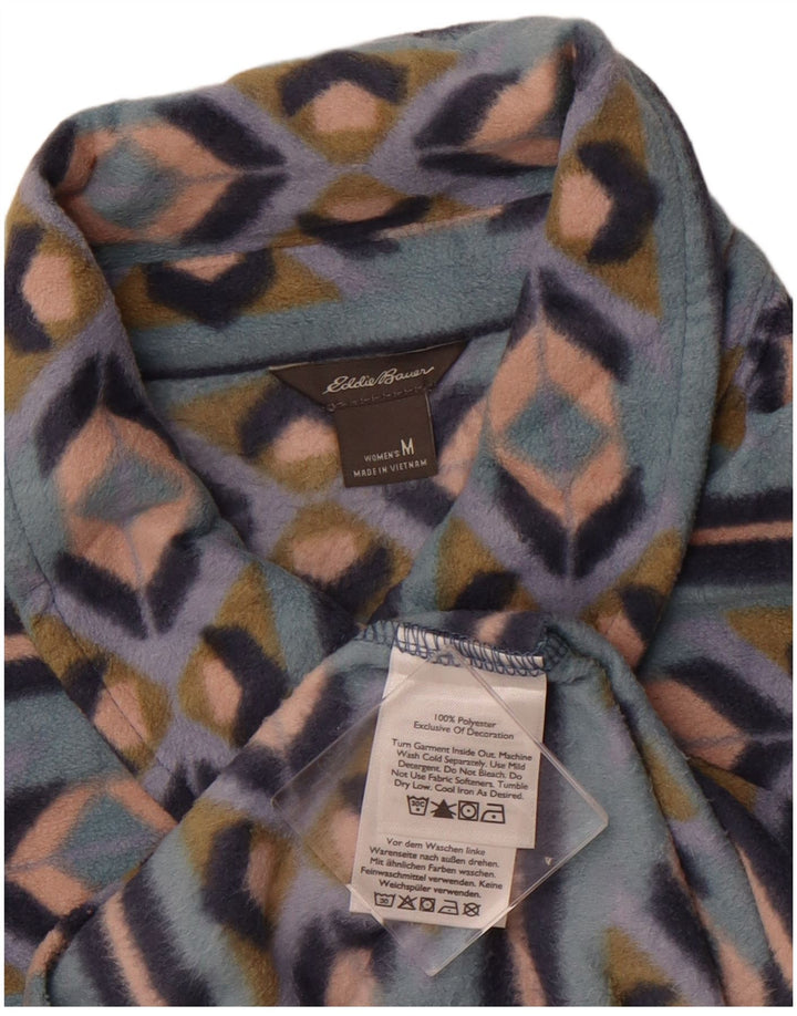 Женская флисовая рубашка EDDIE BAUER UK 12, средний синий, полиэстер Fair Isle