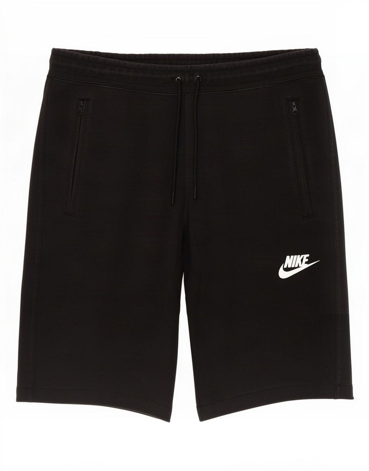 Мужские спортивные шорты Nike среднего размера, черные, хлопковые