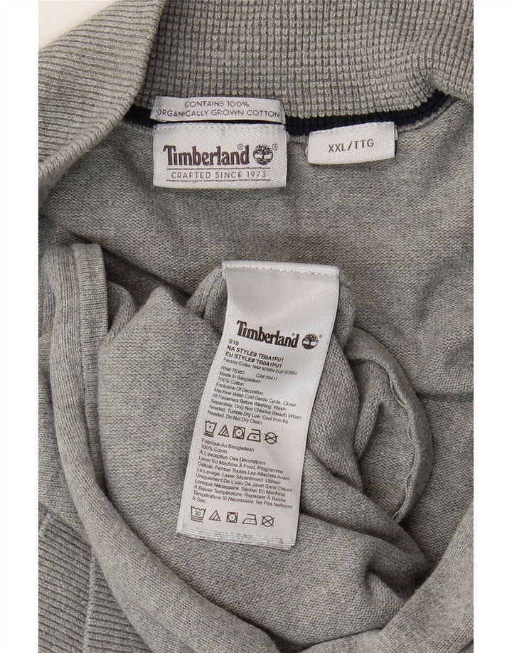 Мужской кардиган Timberland 2XL, серый хлопок