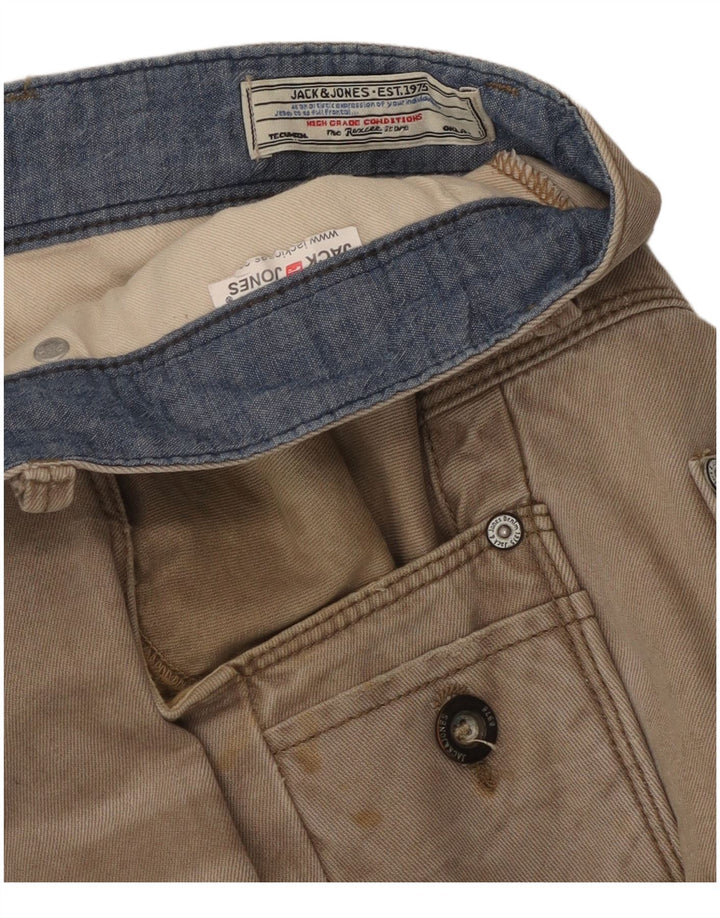 Мужские прямые брюки карго Jack & Jones W34 L31 коричневые