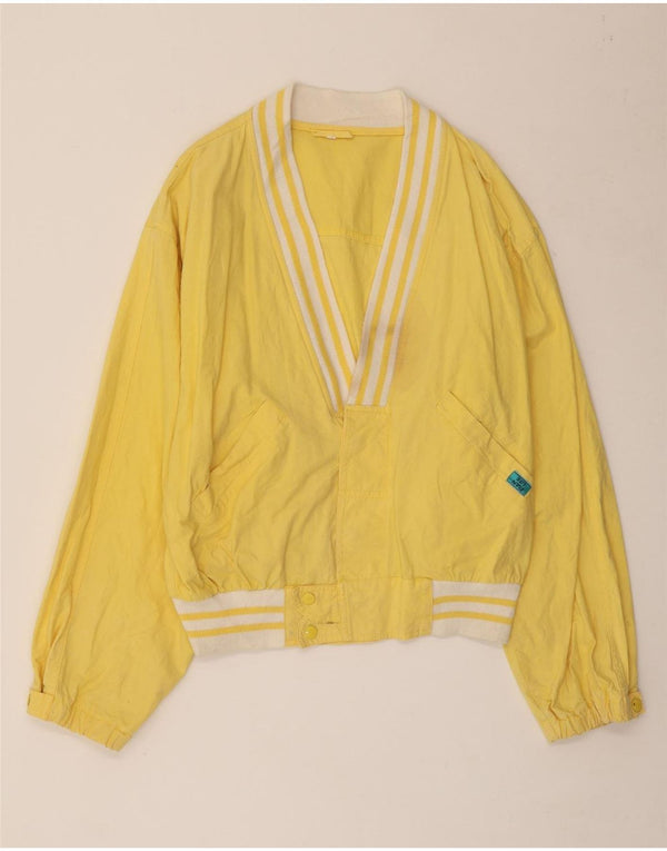 Vintage Mens Bomber Jacket IT 52 XL Yellow Cotton
