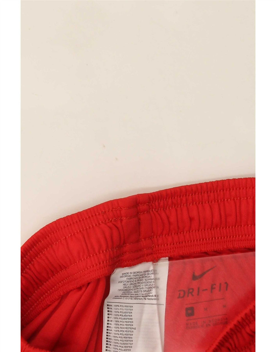 Мужские спортивные шорты Nike Dri Fit из полиэстера среднего красного цвета