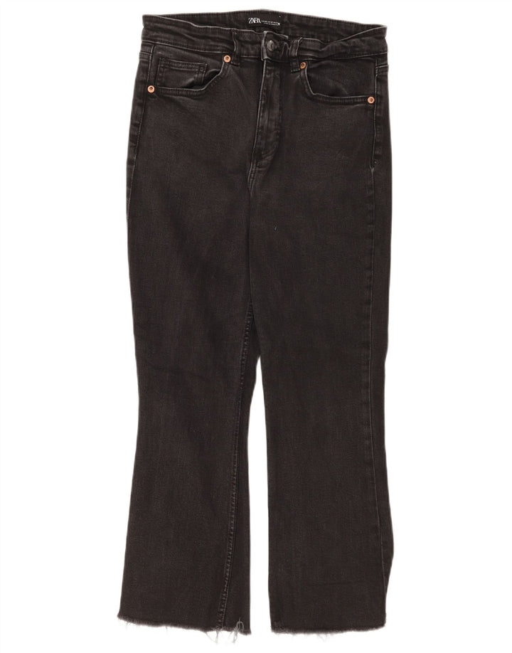 Женские укороченные джинсы Zara Bootcut EU 42, большие W32 L24, черные