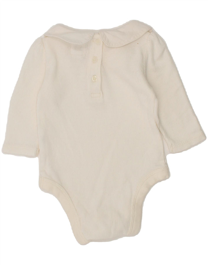 GAP Baby Girls Bodysuit 0-3 Months White Striped Vintage Gap and Second-Hand Gap from Messina Hembry 