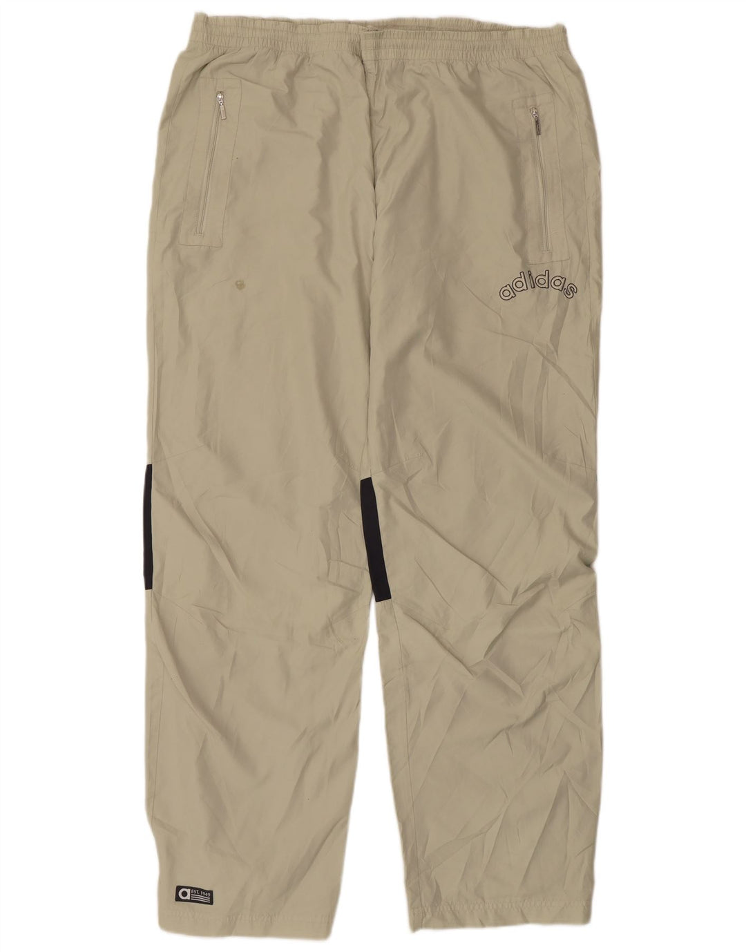 ADIDAS Mens Graphic Tracksuit Trousers Large  Beige Colourblock Polyester