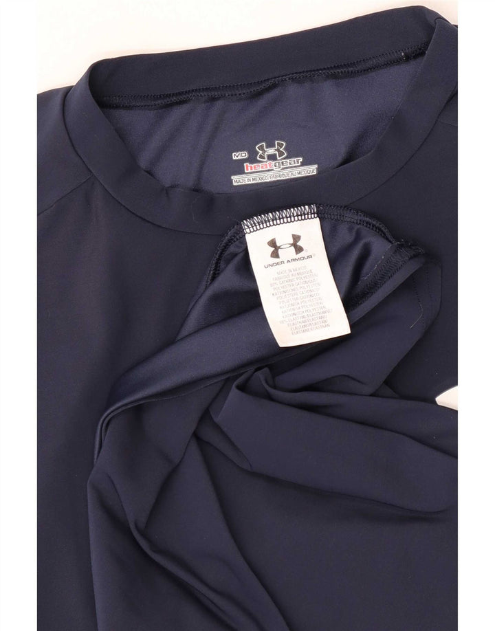 Мужская футболка Under Armour Heat Gear, верх среднего размера, темно-синий, полиэстер