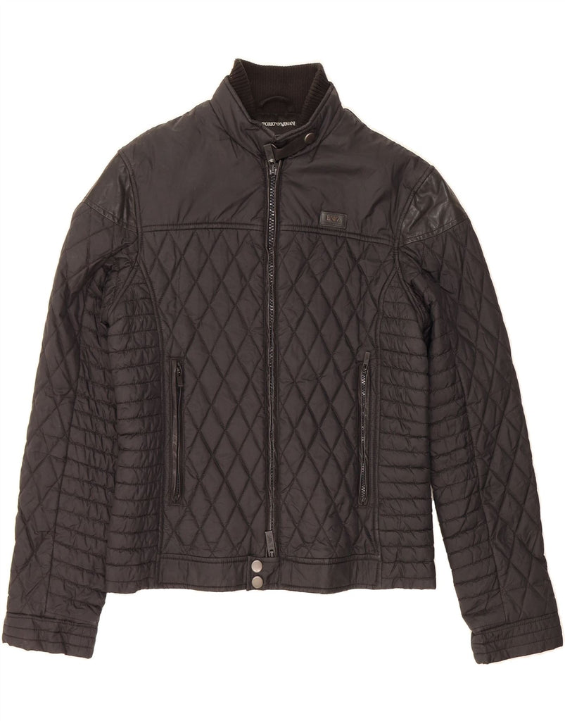 ARMANI Womens Bomber Padded Jacket UK 18 XL Black Polyamide Vintage Armani and Second-Hand Armani from Messina Hembry 